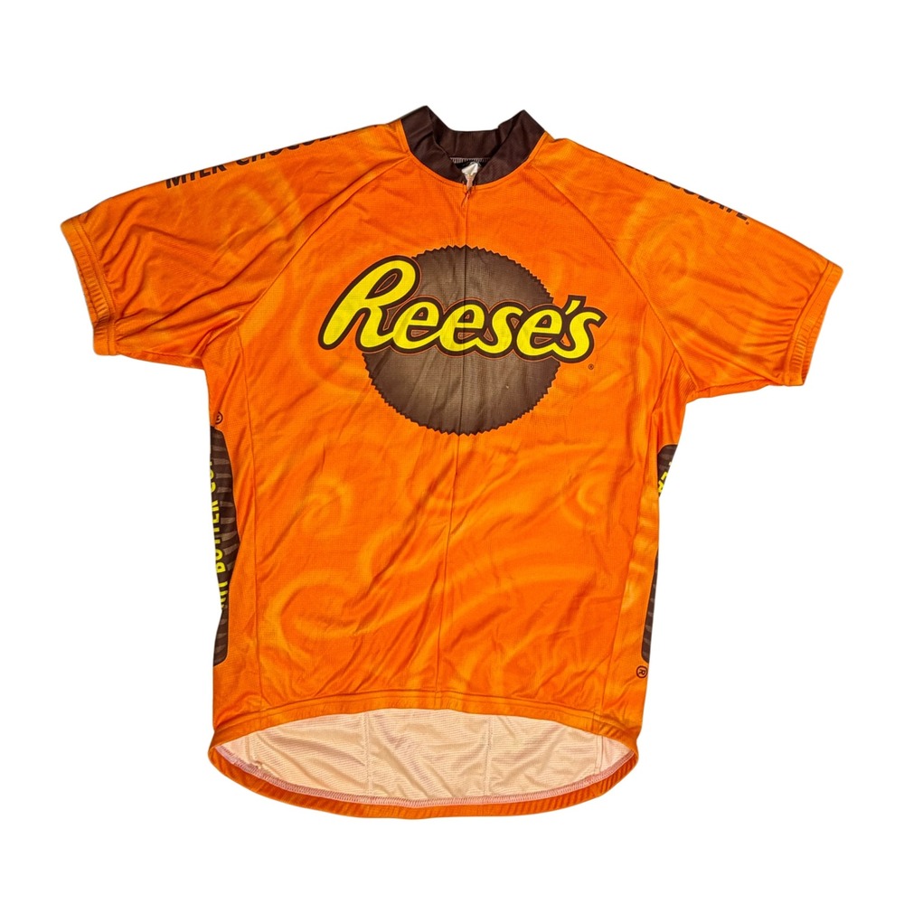 Reese's Peanut Butter Cups Canari Cycling Jersey Orange Graphic Bike XL